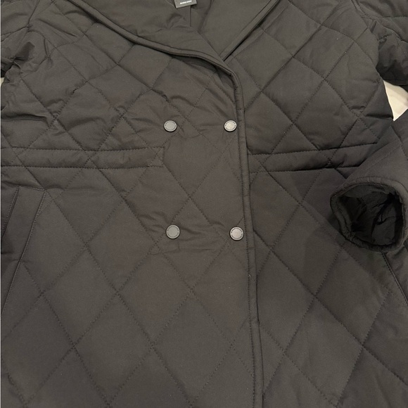 BCBGMaxAzria Women's Coat Black Quilted Double-Breasted Puffer - Picture 5 of 14